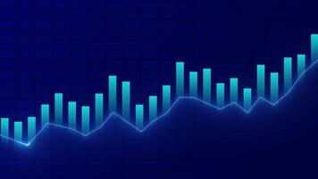 brilhando gráfico em Sombrio grade, ideal para financeiro animações. video