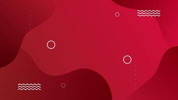 Red gradient looping animation with geometric shapes. video