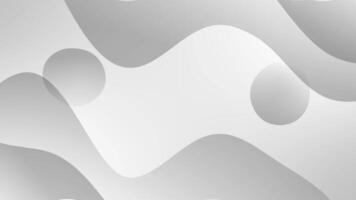 Grey animation with wavy and circular shapes, minimalist background. video