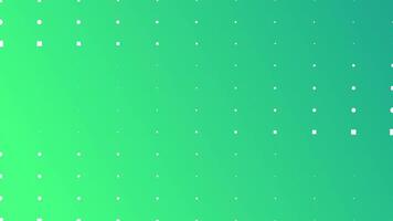 Green gradient with dots and squares, seamless looping animation. video