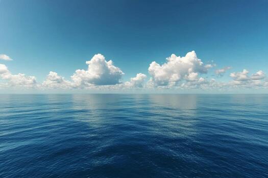 Tranquil ocean view with sparkling water and gentle waves under a bright sky at midday photo