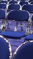 vertical empty auditorium before a seminar, concert, primaries, debates. video
