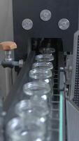 vertical Defect detection. Automated quality control of glass jar, glass video