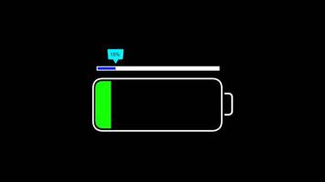 The Icon Representing Battery Charging Status with a Signal Indicator for Electronic Devices video