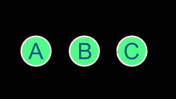 Minimalistic and Contemporary Green Circles Design Representing Elements A and B video