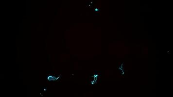 Exploring Abstract Glowing Elements Set in a Dark Space Environment and Atmosphere video
