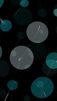 A captivating composition of abstract multicolored circles set against a dark background video