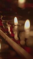 Enjoy the serene candlelight for a truly peaceful and relaxed atmosphere at any gathering or event video