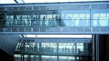 The Fascinating Intersection of Modern Architecture and the Busy Passengers in Transit Today video