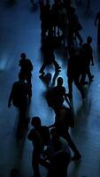 Silhouetted Figures in an Urban Setting during a Vibrant Day Full of Life and Activity video