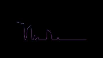Audio spectrum sound wave effect waveform animation with alpha channel video