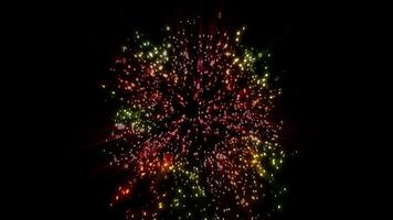 a bright magical flash resembles multi-colored and fiery fireworks video