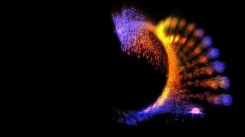 a sparkling time portal disk resembling a firework hoop video