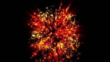 a bright magical flash resembles multi-colored and fiery fireworks video