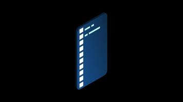 Isometric coding screen animation. Coding programming technology. Programming concept. Technology animation. Transparent background with alpha channel video