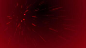 A red background with a bright light video