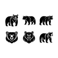 Bear icon with , clean line art design, perfect for digital projects. vector