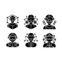 Explore stunning virtual reality art, perfect for modern graphic design projects vector