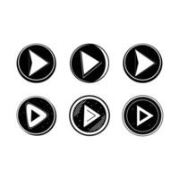 Stylish play button design, perfect for digital graphics and modern interfaces. vector