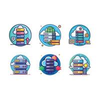 File hosting art with and line design for digital product use vector