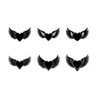 Elegant heart with wings design, perfect for various creative projects vector