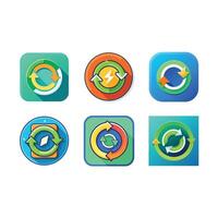Refresh Line Art Design for Modern Graphics vector