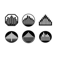 Stylish equalizer design, perfect for music and audio-themed graphics vector