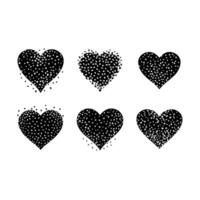 Heart confetti in style, perfect for romantic and festive designs. vector