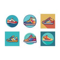 Stylish shoe design created with and line art for creative projects vector