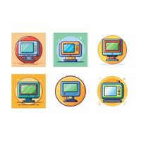 LCD and Line Art Design for Modern Graphics vector