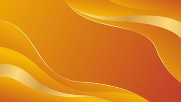 Abstract orange luxury wave background with gold lines. Elegant modern wallpapers. Suitable for templates, banners, cards, sales, ads, events, awards, web and pages vector