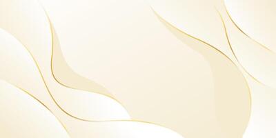 Abstract beige luxury wave background with gold lines. Elegant modern wallpaper. Template banner background for beauty products, sales, ads, events, web and pages vector