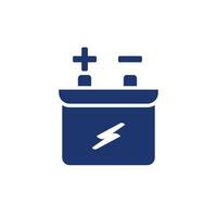 Simple Accumulator Battery Power Car solid Icon vector