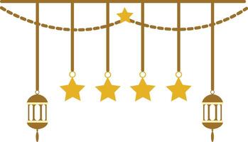 A hanging lamp with stars and a star vector