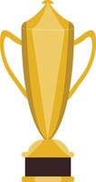 A golden trophy on a white background vector