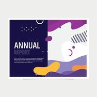 Modern Abstract Annual Report Template with Bold Colors vector