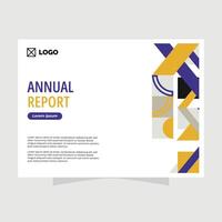 Creative Patterned Annual Report Cover Layout vector