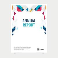 Creative Annual Report Layout with Dynamic Triangle Accents vector