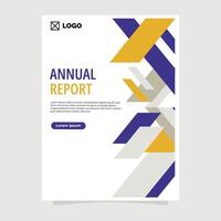 Annual Report Cover with Abstract Shapes and Bold Colors vector
