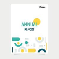 Clean and Minimalist Annual Report Cover Layout vector