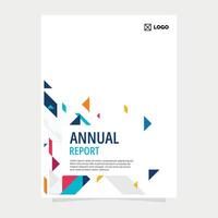Minimalist Annual Report Design with Colorful Geometric Elements vector