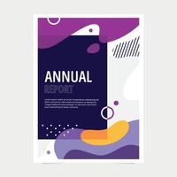 Creative Annual Report Template with Abstract Art Style vector
