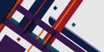 Modern abstract geometric rectangle background with colorful gradient, simple shapes with trendy design. vector