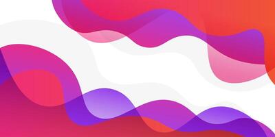 Modern purple and red geometric business banner design. Creative banner design with wave shape for template. Simple horizontal banner. Eps10 vector