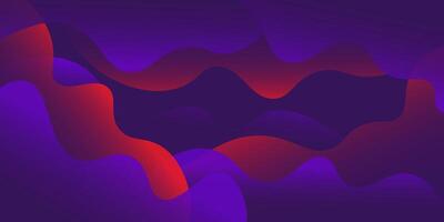 Abstract bright and colorful red combination purple wave background. Liquid color design with shadow. Liquid shape composition. Eps10. vector