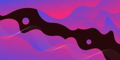 Modern abstract wavy geometric background with pink purple gradient color. Liquid dark red background design. Liquid shape composition. eps10 vector