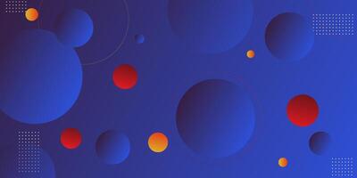 Dynamic abstract bright blue gradient geometric background illustration with simple circle pattern. Cool and smart design. Eps10 vector