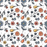 A pattern of small flowers. Seamless background with a bohemian pattern in the form of small flowers. vector