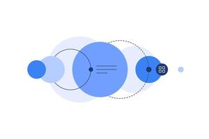 bubble chart. Big data. Flat illustration, infographic element vector