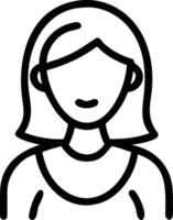 A woman's face icon on a white background vector